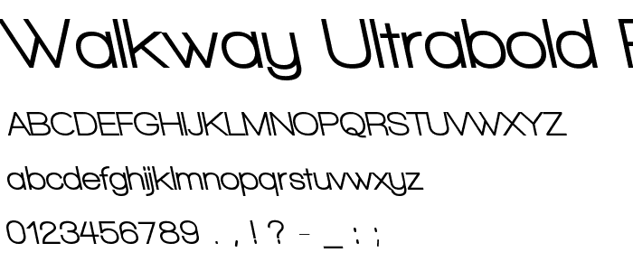 Walkway UltraBold RevOblique font